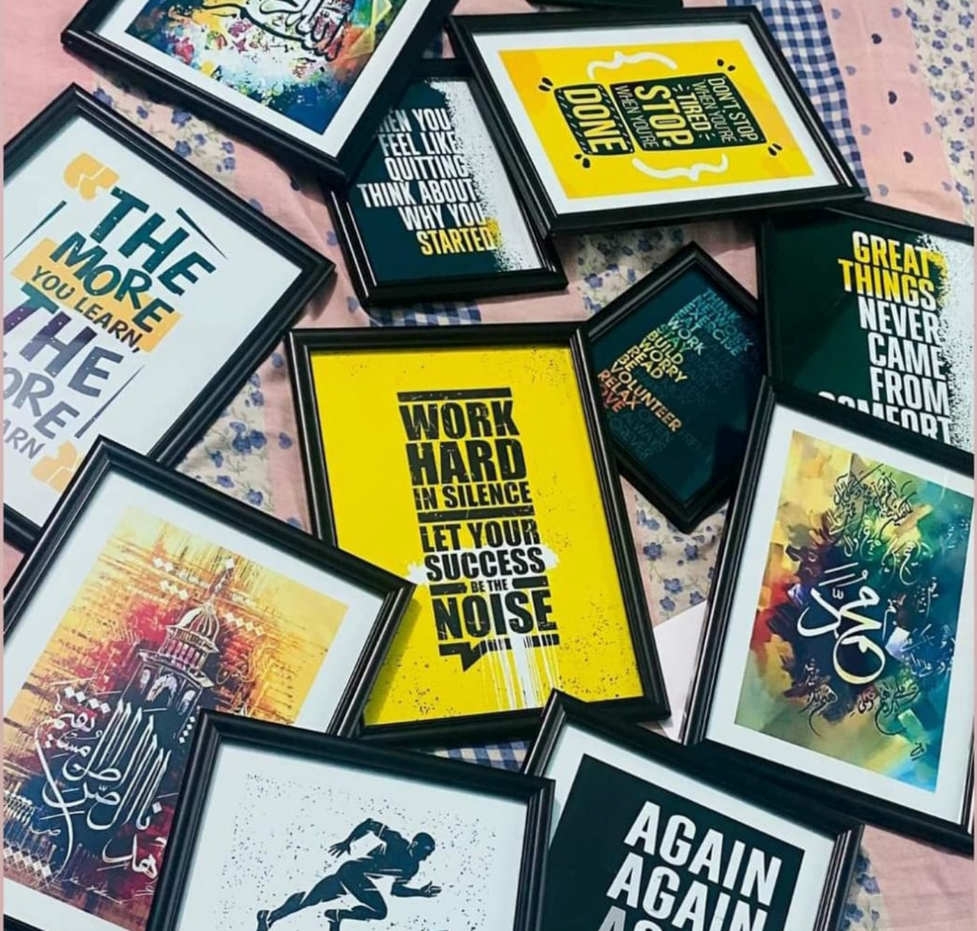Brightly printed business cards